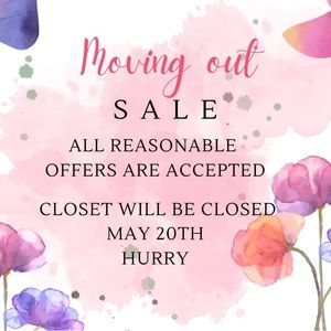 Moving out sale all reasonable offers are accepted